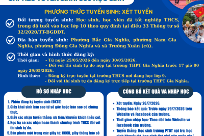 🎓 THÔNG BÁO TUYỂN SINH LỚP 10 – NĂM HỌC 2026 – 2027 🎓