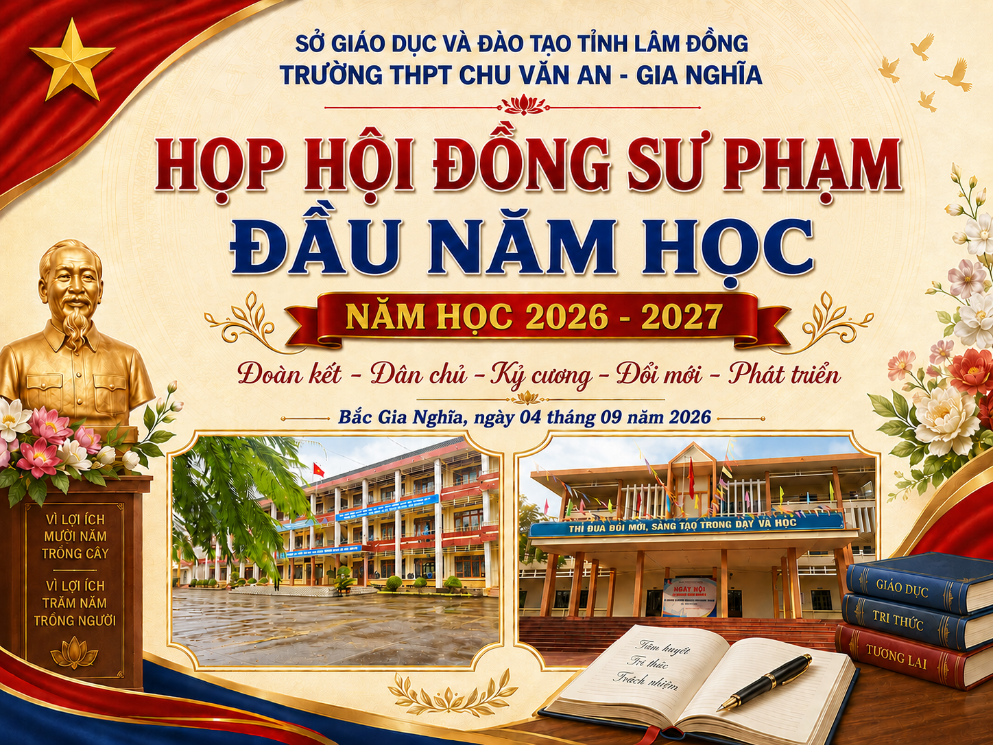 🌟 BUỔI HỌP HỘI ĐỒNG SƯ PHẠM ĐẦU TIÊN SAU SÁP NHẬP – TRƯỜNG THPT CHU VĂN AN – GIA NGHĨA 🌟