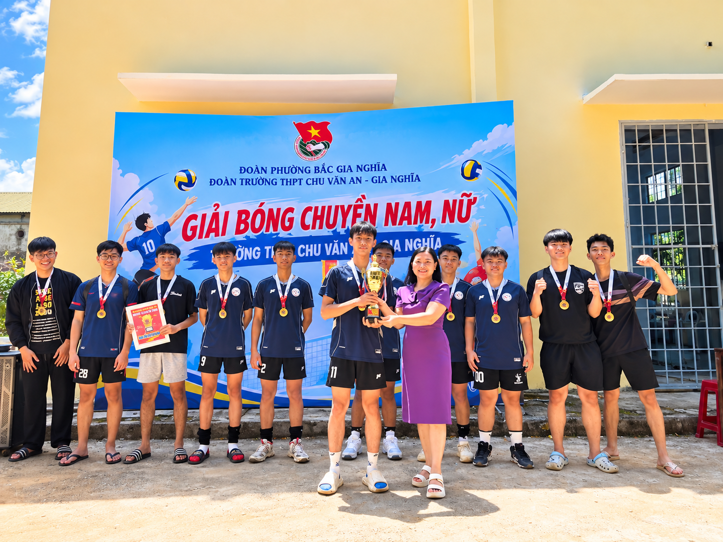 🏐🔥GIẢI BÓNG CHUYỀN NAM, NỮ TRƯỜNG THPT CHU VĂN AN – GIA NGHĨA LẦN THỨ I 🔥🏐